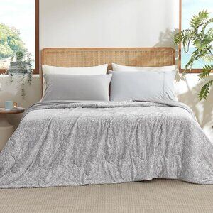 Snuggle Sac QUEEN Cooling Comforter Cool Grey 90x90 for Hot Sleepers All Season